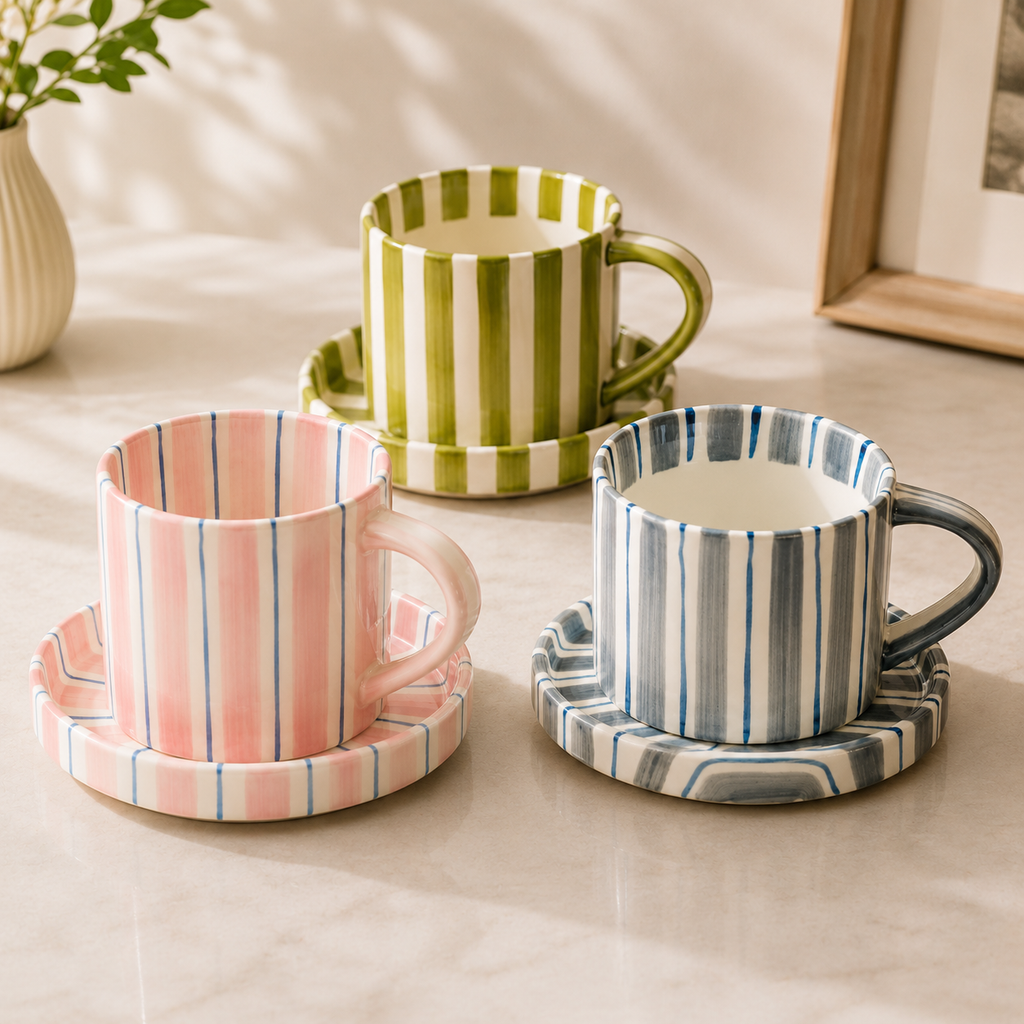 Stripe Mug Set