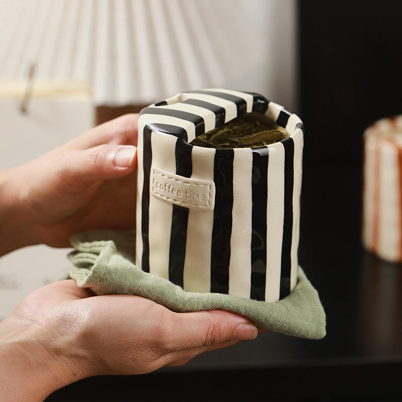 Striped Ceramic Mug