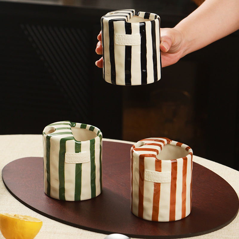 Striped Ceramic Mug
