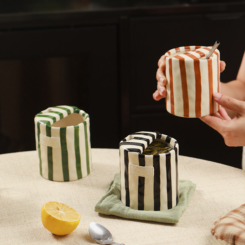 Striped Ceramic Mug